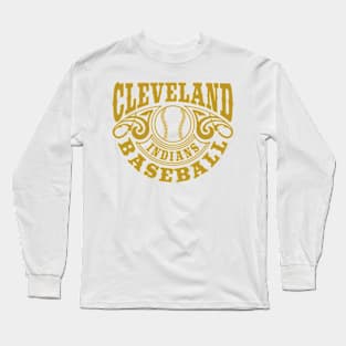 Vintage Retro Cleveland Indians Baseball Long Sleeve T-Shirt